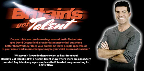 Britain's Got Talent - Bebo Profile Skin