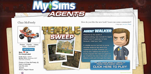 My Sims - Bebo Profile Skin