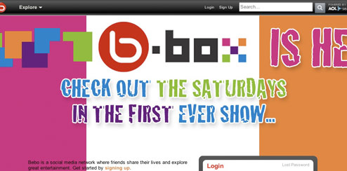 B-Box Web Show - Bebo Homepage Takeover