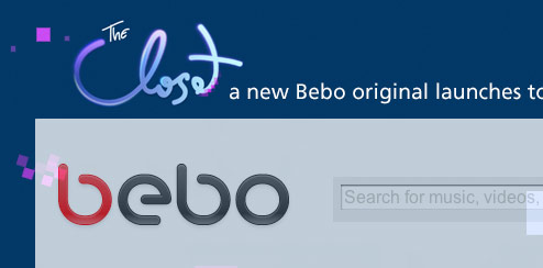 The Closet Web Show - Bebo Homepage Takeover