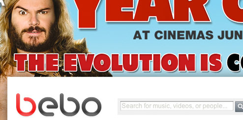 Year One - Bebo Homepage Takeover